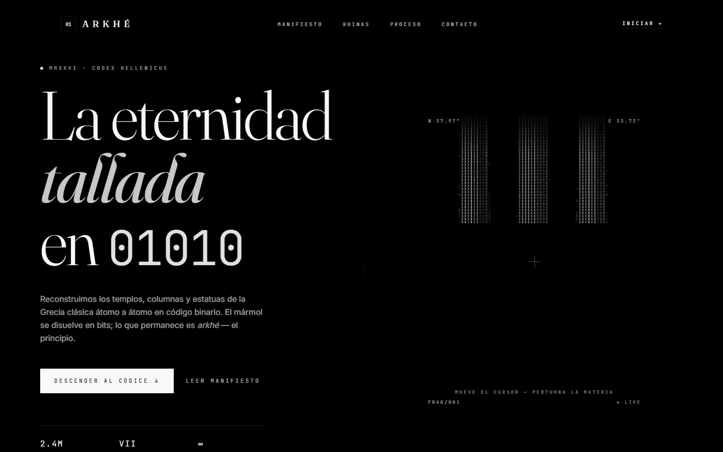 Arkhensa · Web · Concepto